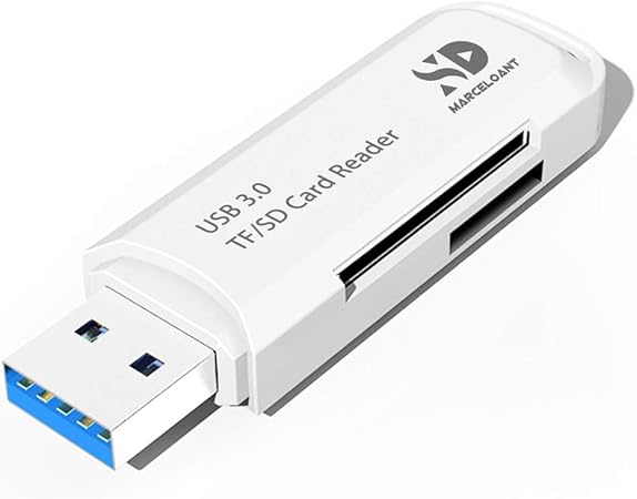 Amazon Com Marceloant 2 In 1 Usb 3 0 Memory Card Reader For Sdxc Sdhc Sd Tf Mmc Rs Mmc Micro Sdxc Micro Sd Micro Sdhc Card And Uhs I Cards White Computers Accessories