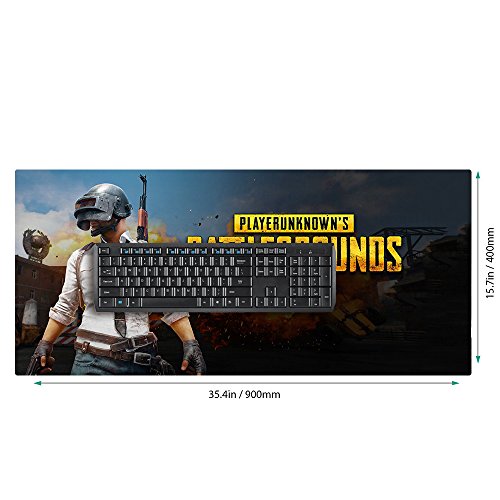 Large Gaming Mouse Pad, Imegny Extended Keyboard & Mouse Mat with Stitched Edges + Non-Slip Rubber Base - Thumbnail 3