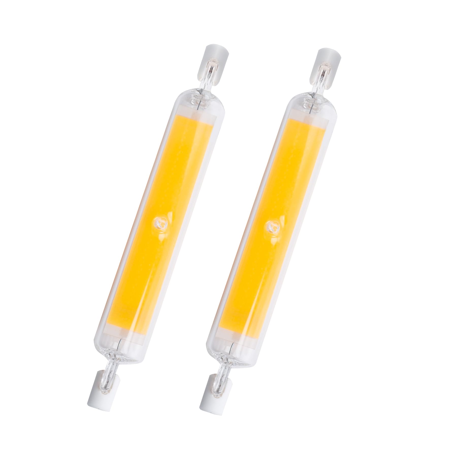 Photo 1 of KIMROO 15W 118mm R7S LED Bulbs(2 Pack) 150W Halogen Equivalent J-Type 120V Dimmable T3 R7s Base Double Ended Flood Light 6000K Daylight White for Landscape Light (White)