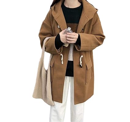 Amazon Zxcp レディース アウターコート ウールフード付き 学生制服
