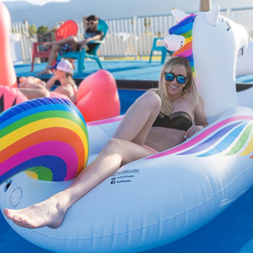 GoFloats-Giant-Inflatable-Unicorn-Includes-Bonus-Unicorn-Drink-Float-Hottest-Giant-Float-of-2018
