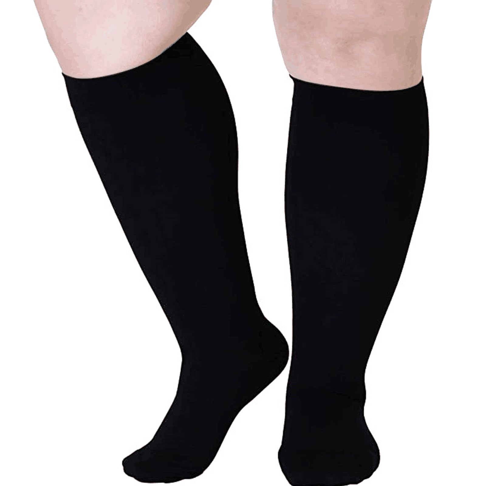 GWAWG Plus Size Compression Socks,Pressure Socks,Extra Wide Compression Socks for Men and Women,for Flight Pregnancy Edema (6XL)