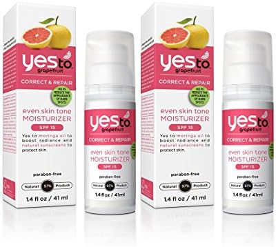 Yes to Grapefruit Moisturizer with Bitter Orange and Grapefruit Extract, 1.4 fl. oz. (Pack of 2)