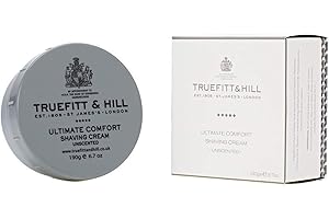 Truefitt & Hill Shaving Cream Bowl - Ultimate Comfort - Premium Glycerin-Based Lather, Smooth Glide, and Hydration for a Luxurious Shave, No Added Fragrance - 6.7 oz.