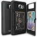 TORU CX PRO Note 5 Wallet Case with Hidden ID Slot Credit Card Holder Hard Cover & Mirror for Samsung Galaxy Note 5 - Metal Slate