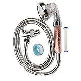 Hestia Ionic Shower Head Incl Hose, Replacement Filter, High Pressure and Water Saving Handheld Showerhead