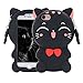 iPhone 7 Case, MC Fashion 3D Lucky Fortune Cat Kitty with Cute Bow Tie Silicone Rubber Phone Case Cover for Apple iPhone 7 (2016) and iPhone 8 (2017) (Black)