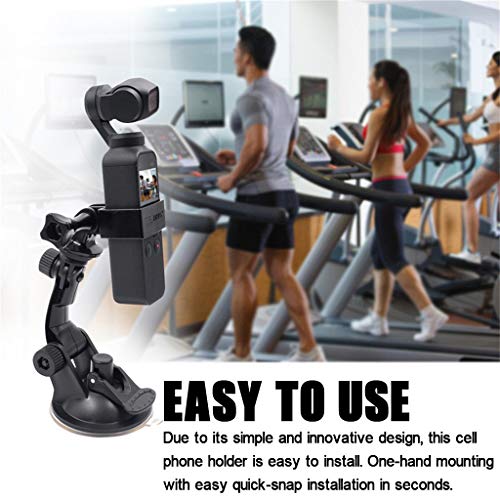 LtrottedJ Vehicle Windshield Suction Cup Car Mount 1/4 Bracket Holder for DJI Osmo Pocket - Thumbnail 6