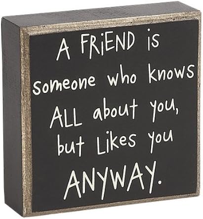 Collins 4" x 4" "A Friend is Someone Who..." Box Sign