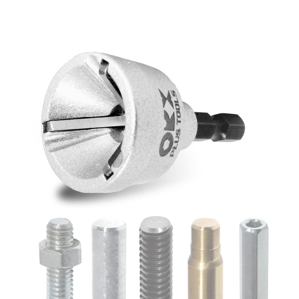 ORX PLUS TOOLS Deburring External Chamfer Tool, with HSS Blade, Deburring Drill Bit, Remove Burr Tools Quick Release Shank Fits for 1/8"-3/4"(3mm-19mm) — image 1