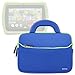 Evecase for Kids Tablet Sleeve Case, Slim Neoprene Briefcase w/ Handle & Accessory Pocket/ Ultra Portable Travel Carrying Pouch Cover - Blue