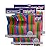 Party Essentials Hard Plastic Cutlery Combo Pack, 144 Pieces/48 Place Settings, Assorted Neon Brights