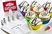 Bakeitfun Silicone Cupcake Liners Set, A Pack Of 12 Jumbo Size Reusable Non-Stick Baking Cups In 6 Colors, Piping Bag, Decorating Tips And Decoration Pen, And German Food Grade Materials