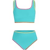blibean Teen Girls Swimsuits Two Piece Bikini Sets with Chest Pad Size 6-15 Years