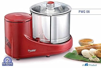 Prestige PWG06 200 Watt Wet Grinder (Red)