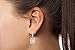 NYC Sterling Women Rose Gold Plated Cubic Zirconia Leverback Halo Drop Earring