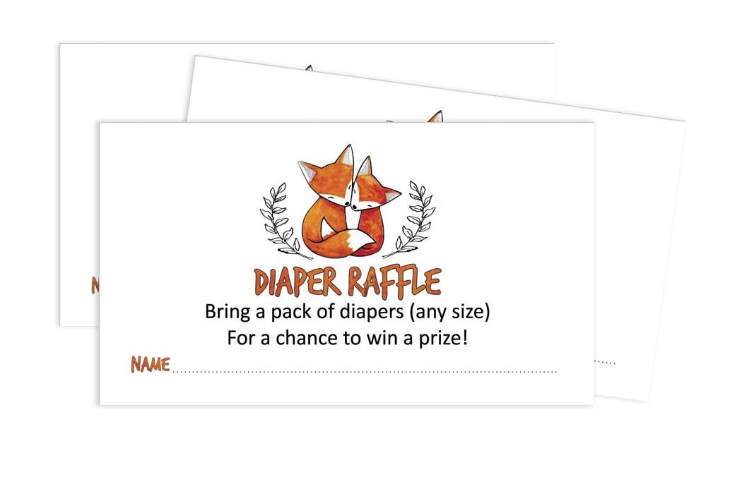 Inkdotpot 30 Baby Shower Diaper Raffle Ticket Lottery Insert Cards Supplies Games For Baby Shower Party Jungle Animals Bring A Pack Of Diapers To Win Favors Gifts And Prizes