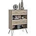 Ameriwood Home Landon Bookcase with Bins, Weathered Oak