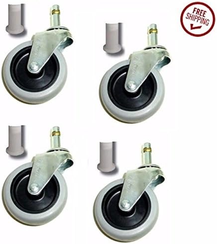 Replacement Caster Set for Harper Brush 267 Mop Bucket with Socket Adapters