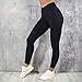 Plunger Women Casual Solid High Waist Sports Fitness Leggings Yoga Skinny Trousers with Pockets Black