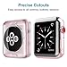 【2 Pack】Wokeyou for Apple Watch 3 Case 38mm, Buit in TPU for Apple Watch Screen Protector and Flexible Full Coverage iWatch Case for Apple Watch Series 3 and Series 2