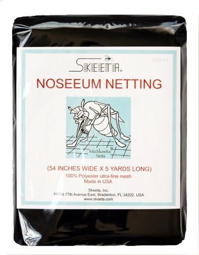 Mosquito No-see-um Netting By Skeeta 54" Wide X 5 Yards - Black