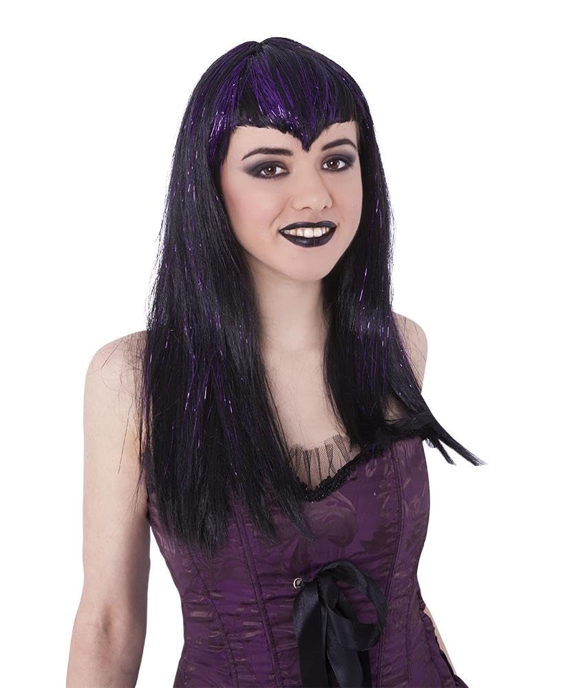 Rubies Vampiress Wig Fancy Naughty Adult, One Size Modern talla única Black and Lilac