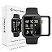 [Series 2] SUPTMAX Screen Protector for Apple Watch [Full Coverage] [Scratch Free] Tempered Glass for Apple Watch (38mm, Black)