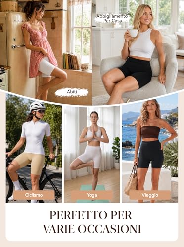 LOFIR Women's Anti-Chafing Shorts: Seamless Boxer Underskirts – High Waist Under Skirt and Dress for Yoga Cycling Summer