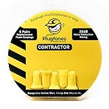 Plugfones Foam Replacement Ear Plugs - 5 Pairs (Yellow)