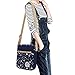 ABage Girls' Canvas Backpack Set 3 Pieces Patterned Bookbag Laptop School Backpack, Blue