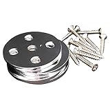 Legheads M8 IKEA Furniture Leg Attachment Plates. Set of 4 Superior Quality Brushed Steel T-Plates with Screws for Sofas, Couches, Beds, Furniture. Extra Heavy Duty, Flat Design, Stylish - M8