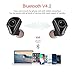 Touch Control True Wireless Earbuds, Volume Control with Active Siri for iPhone Samsung, Bluetooth Earbuds V4.2 with Metal Charging Box, Waterproof Noise Canceling In Ear buds w/ Mic, Change Songs