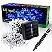 LE Solar String Lights Cherry Blossom, 23ft, 50 LED, Waterproof, Blue, Light Sensor, Decoration, Outdoor, Christmas Tree, Thanksgiving, Wedding, Garden, Lawn, Patio, Party