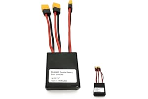 GADERTH Double Battery Discharge Converter, 36V/48V Double Battery Discharge Converter for E-Bike, 20A 500W Dual Battery Pack SwitchBalance, Increase Capacity by Connecting Two Batteries 36V