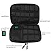 Electronics Organizer, Jelly Comb Electronic Accessories Cable Organizer Bag Waterproof Travel Cable Storage Bag for Charging Cable, Cellphone, Mini Tablet (Up to 7.9'') and More (All Black)