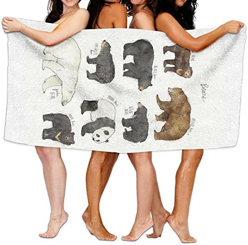 Bears Sun Bear Black Bear Panada Adult Soft Microfiber Printed Beach Towel For Swimming,surf,Gym,spa 80cm130cm,highly Absorbent