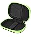 Golf GPS Case by CaseSack, Specially Designed for IZZO Swami 4000+ Golf GPS, and Swami 4000, Swami 5000 Golf GPS Rangefinder; Garmin Approach G30, G6, G7 (Black with Green Zip)
