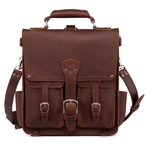 Saddleback Leather Co. Front Pocket Leather Messenger Backpack Book Bag