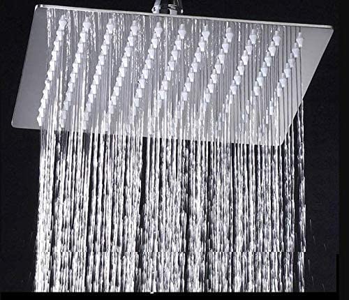 SR-Sanitaer Modern 30 x 30 cm Luxury Rain Shower Built-in Shower Head Ceiling Shower Square Overhead Shower Colour (Chrome)