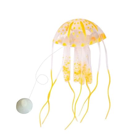 Vollter Fluoreszierende künstliche Quallen für Aquarium Aquarium Dekoration von TheBigThumb, Grün, Größe M