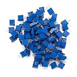 Kalevel 50pcs 2k Ohm Resistor Kit 3296 Potentiometer Assorted Kit 2k Ohm Potentiometer Kit High Precision Cermet Potentiometer Trimpot Trimmer Pot - 2k Ohm(202)