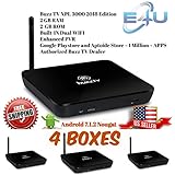 { Package of 4 } Black Buzztv XPL3000 2018 Edition Latest Android Nougat 7.1.2 HD 4K Quad CORE