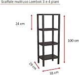 TATAY Lombok Shelving Unit 4 Tiers White Moisture-Resistant 40 kg view 3