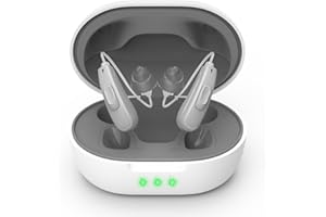 EYOUBE True Hearing Aids (Not Amplifier) 11 Channals Professional Rechargeable Waterproof Hearing Aids for Seniors Serve with Noise Cancelling Hearing Aid with Magnetic Charging Box (Grey)