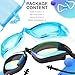 Swim Goggles, Pack of 2, Swimming Goggles for Adult Men Women Youth Kids Child, Triathlon Equipment, with Mirrored & Clear Anti-Fog, Waterproof, UV 400 Protection Lenses, Made by COOLOO