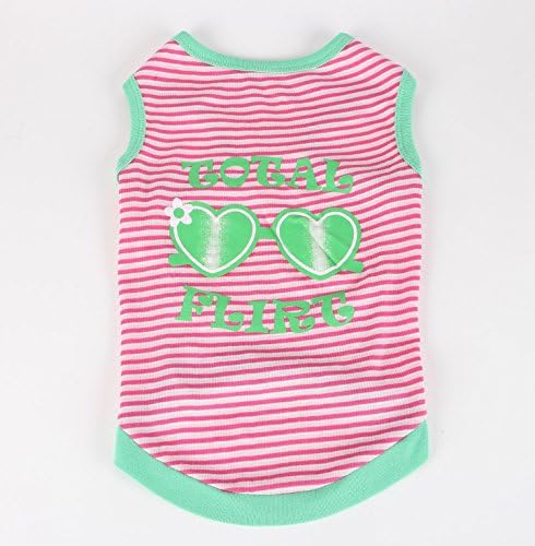 Commoditier Total Flirt Summer Puppy Clothes Small Dog Clothes Dog T-shirts (X-small, Purple)