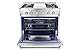 Thor Kitchen HRG3617U 36 in. Freestanding Professional Style Gas Range with 5.2 Cu. Ft. Oven, 4 Burners, Griddle, Convection Fan, Cast Iron Grates, & Blue Porcelain Oven Interior, In Stainless Steel