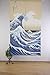NARUMI 鸣海 Made in Japan Noren Curtain Tapestry Ukiyoe Hokusai The Great Wave Kanagawa