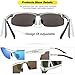 Torege Men's Sports Style Polarized Sunglasses For Cycling Running Fishing Driving Golf Unbreakable Al-Mg Metal Frame Glasses M291 (Sliver&Blue lens)
